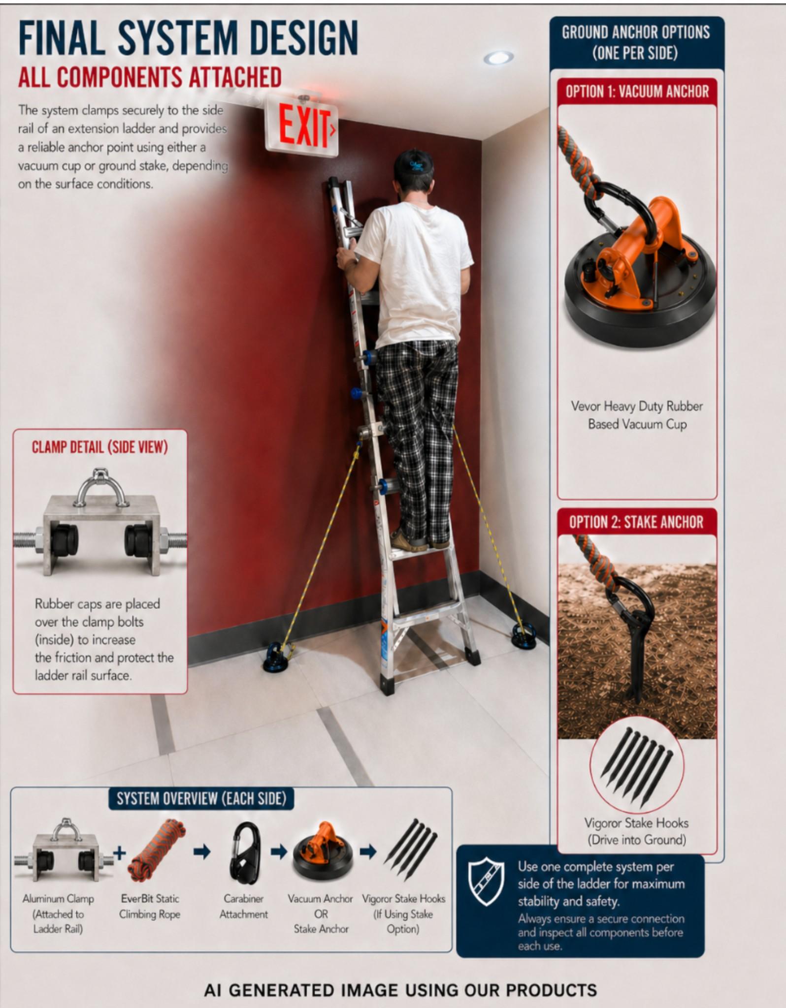 Team D5 Retrofit Safety Attachment for Extension Ladders project image